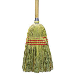 ESBWKBR10012 - Upright Corn-fiber Broom, 56", Lacquered Wood Handle, Natural, 6-carton