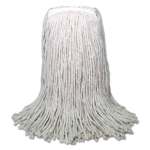 ESBWKCM20016 - Banded Mop Head, Cotton, Cut-End, White, 16oz, 12-carton