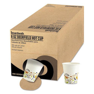 ESBWKDEER8HCUPOP - Convenience Pack Paper Hot Cups, 8 Oz, Deerfield Print, 306-carton