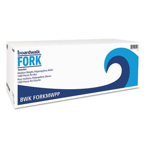 ESBWKFORKMWPP - Mediumweight Polypropylene Cutlery, Fork, White, 1000-carton