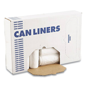 High Density Industrial Can Liners Flat Pack, 45 Gal, 13 Microns, 40 X 48, Natural, 200-carton