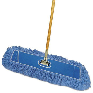 ESBWKHL245BSPC - Looped-End Dust Mop Kit, 24 X 5, 60" Metal-wood Handle, Blue-natural
