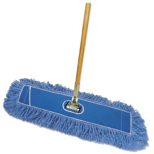 ESBWKHL365BSPC - Looped-End Dust Mop Kit, 36 X 5, 60" Metal-wood Handle, Blue-natural