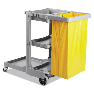 ESBWKJCARTGRA - Janitor's Cart, Three-Shelf, 22w X 44d X 38h, Gray