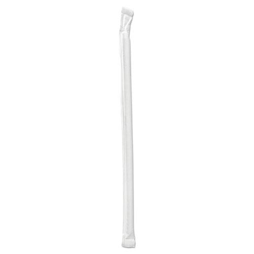 ESBWKJSTW775CLR4 - WRAPPED JUMBO STRAWS, 7 3-4", CLEAR, 2000-CARTON