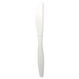 ESBWKKNIFEHWPPWH - Heavyweight Polypropylene Cutlery, Knife, White, 1000-carton