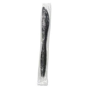 ESBWKKNIHWPPBIW - Heavyweight Wrapped Polypropylene Cutlery, Knife, Black, 1000-carton