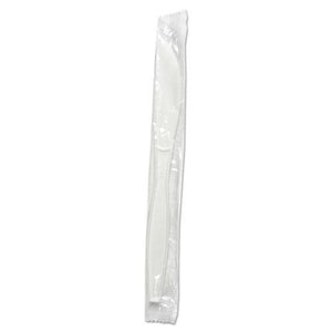 ESBWKKNIHWPPWIW - Heavyweight Wrapped Polypropylene Cutlery, Knife, White, 1000-carton