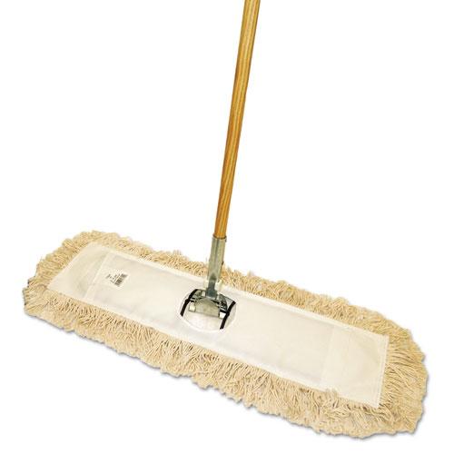 ESBWKM245C - Cut-End Dust Mop Kit, 24 X 5, 60" Wood Handle, Natural