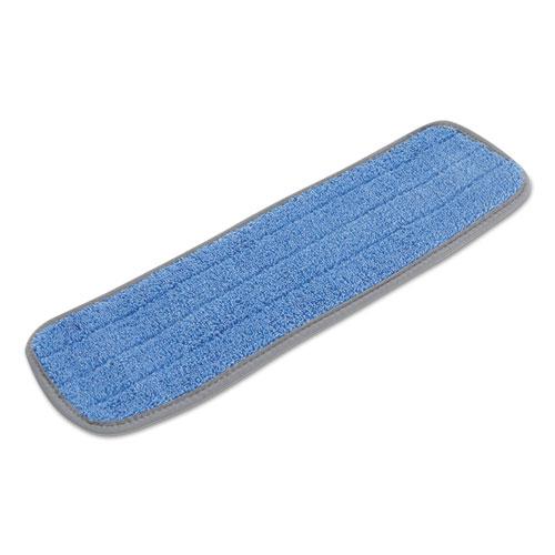 ESBWKMFM185BCFDZ - Microfiber Mop Head, Blue, 18 X 5, Split Microfiber, Hook & Loop Back, Dozen