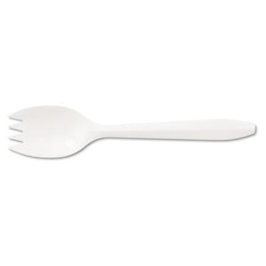 ESBWKSPORK - Mediumweight Polypropylene Cutlery, Spork, White, 1000-carton