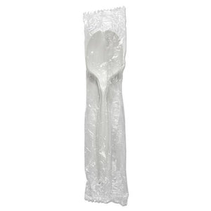 ESBWKSSMWPPWIW - Mediumweight Wrapped Polypropylene Cutlery, Soup Spoon, White, 1000-carton