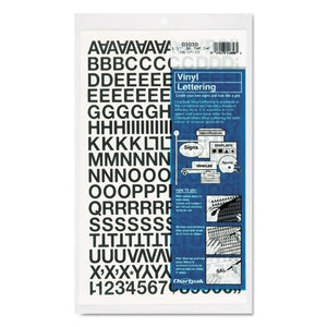 ESCHA01010 - Press-On Vinyl Letters & Numbers, Self Adhesive, Black, 1-2"h, 201-pack