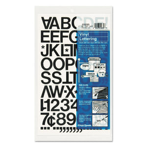 ESCHA01030 - Press-On Vinyl Letters & Numbers, Self Adhesive, Black, 1"h, 88-pack