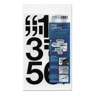 ESCHA01170 - Press-On Vinyl Numbers, Self Adhesive, Black, 3"h, 10-pack