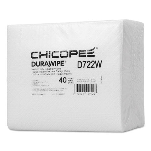ESCHID722W - Durawipe Medium-Duty Industrial Wipers, 14.6" X 13.7, White, 960-carton