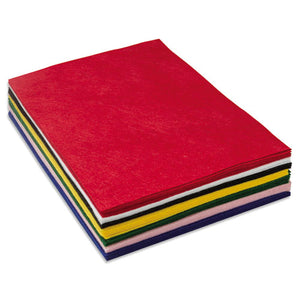 ESCKC3904 - One Pound Felt Sheet Pack, Rectangular, 9 X 12, Assorted Colors