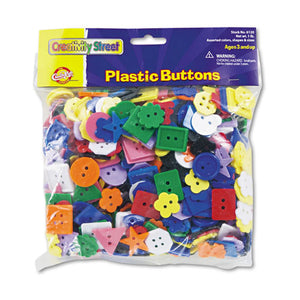ESCKC6120 - Plastic Button Assortment, 1 Lbs., Assorted Colors-sizes