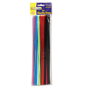 ESCKC711201 - Regular Stems, 12" X 4mm, Metal Wire, Polyester, Assorted, 100-pack