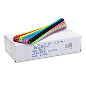 ESCKC911201 - Regular Stems, 12" X 4mm, Metal Wire, Polyester, Assorted, 1000-box
