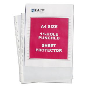 ESCLI08037 - Standard Weight Poly Sheet Protector, Clear, 2", 11 3-4 X 8 1-4, 50-bx