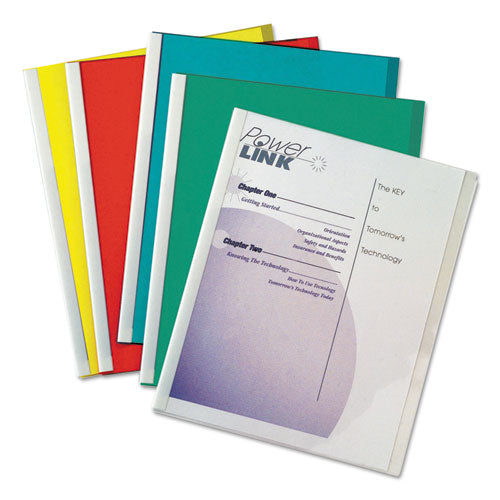 ESCLI32550 - Report Covers With Binding Bars, Vinyl, Assorted, 8 1-2 X 11, 50-bx