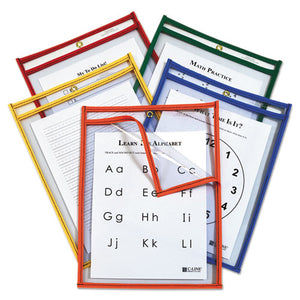 ESCLI42620 - Reusable Dry Erase Pockets, Easy Load, 9 X 12, Assorted Primary Colors, 25-pack