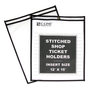 Shop Ticket Holders, Stitched, Both Sides Clear, 75", 12 X 15, 25-bx
