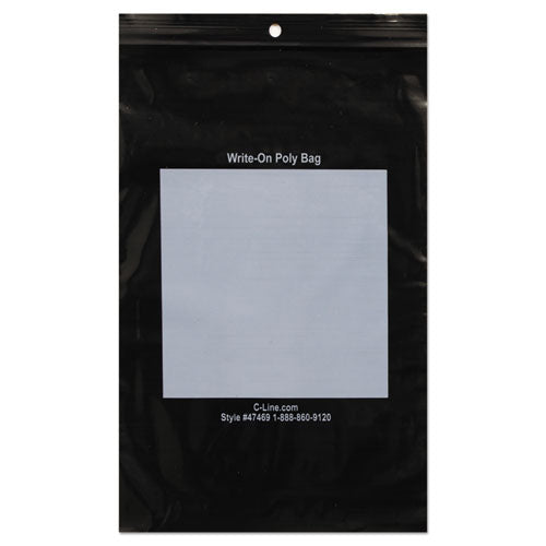 ESCLI47469 - WRITE-ON POLY BAGS, , 2 MIL, 6" X 9", BLACK, 1000-BOX