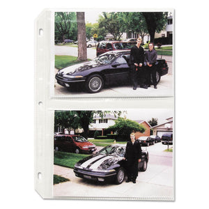 ESCLI52572 - Clear Photo Pages For Four 5 X 7 Photos, 3-Hole Punched, 11-1-4 X 8-1-8