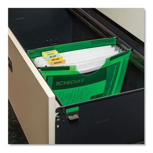 ESCLI58203 - EXPANDING FILE WITH HANGING TABS, 3-4" EXP, 7 SECTIONS, LETTER, BRIGHT GREEN