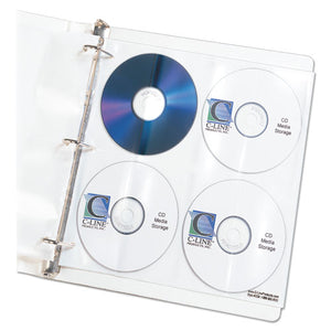 ESCLI61948 - Deluxe Cd Ring Binder Storage Pages, Standard, Stores 8 Cds, 5-pk