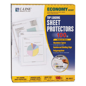 ESCLI62017 - Economy Weight Poly Sheet Protector, Reduced Glare, 2", 11 X 8 1-2, 100-bx