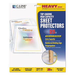 ESCLI62020 - High Capacity Polypropylene Sheet Protectors, Clear, 50", 11 X 8 1-2, 25-bx