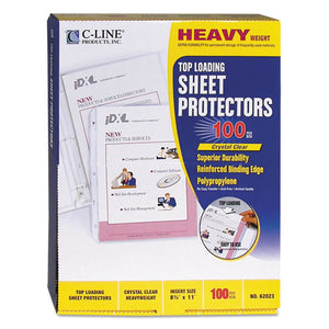 ESCLI62023 - Heavyweight Polypropylene Sheet Protector, Clear, 2", 11 X 8 1-2, 100-box