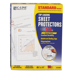 ESCLI62037 - Standard Weight Polypropylene Sheet Protector, Clear, 2", 11 X 8 1-2, 50-bx