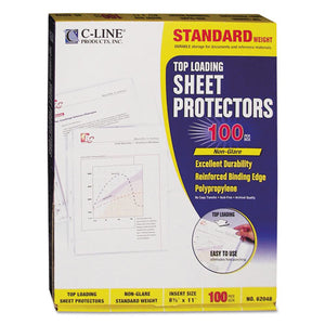 ESCLI62048 - Standard Weight Polypropylene Sheet Protector, Non-Glare, 2", 11 X 8 1-2, 100-bx
