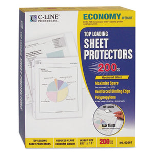 ESCLI62067 - Economy Weight Poly Sheet Protector, Reduced Glare, 2", 11 X 8 1-2, 200-bx