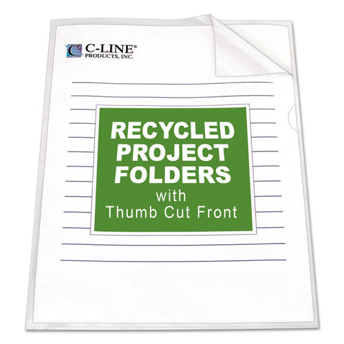 ESCLI62127 - Project Folders, Jacket, Letter, Poly, Clear, 25-box