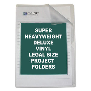ESCLI62139 - Deluxe Project Folders, Jacket, Legal, Vinyl, Clear, 50-box
