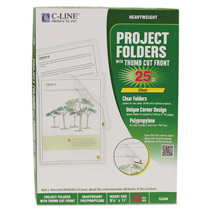 ESCLI62627 - Project Folders, Reduced Glare, Polypropylene, Letter Size, 25-box