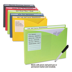 ESCLI63160 - Write-On Expanding Poly File Folders, 1" Exp., Letter, Assorted Colors, 10-bx
