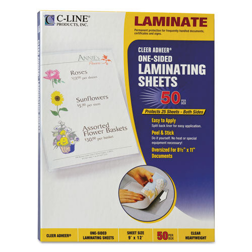 ESCLI65001 - Cleer Adheer Self-Adhesive Laminating Film, 2 Mil, 9" X 12", 50-box