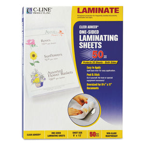 ESCLI65004 - Cleer Adheer Self-Adhesive Laminating Film, 2 Mil, 9" X 12", 50-box