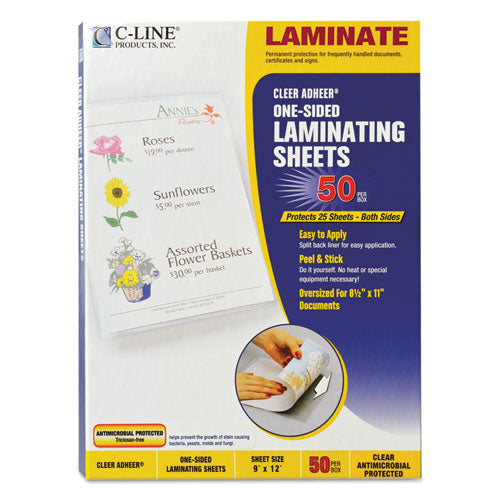 ESCLI65009 - Cleer Adheer Self-Adhesive Laminating Film, 3 Mil, 9" X 12", 50-box