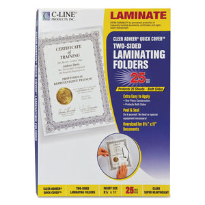 ESCLI65187 - Quick Cover Laminating Pockets, 12 Mil, 9 1-8" X 11 1-2", 25-pack