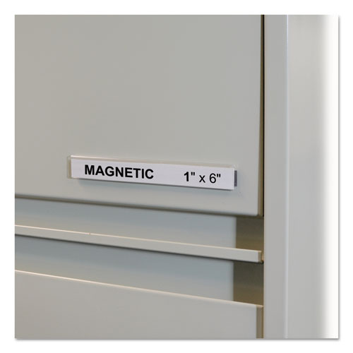 ESCLI87227 - HOL-DEX MAGNETIC SHELF-BIN LABEL HOLDERS, SIDE LOAD, 1" X 6", CLEAR, 10-BOX