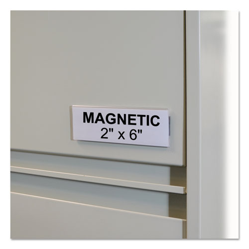 ESCLI87247 - HOL-DEX MAGNETIC SHELF-BIN LABEL HOLDERS, SIDE LOAD, 2" X 6", CLEAR, 10-BOX