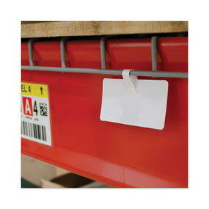 Wire Rack Shelf Tag, Side Load, 3.5 X 1.5, White, 10-pack