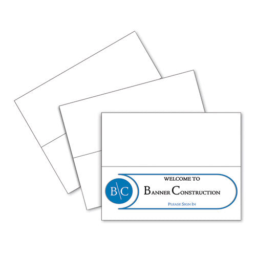 ESCLI87517 - SCORED TENT CARDS, 11 X 4 1-4, WHITE CARDSTOCK, 50 LETTER SHEETS-BOX